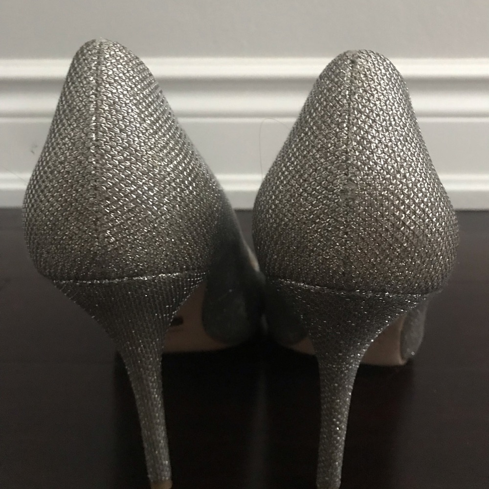 BADGLEY MISCHKA Glitter Pumps In Champagne Silver - Picture 9 of 13